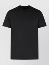 Moncler Black Solid Crew Neck T-shirt In Black