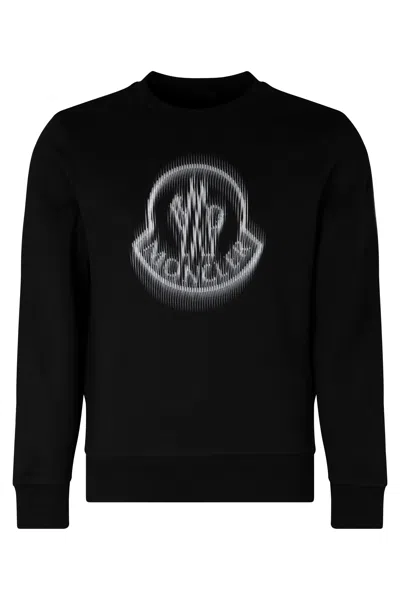 Moncler Cotton Crew-neck Sweatshirt In Black
