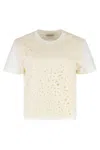 Moncler Cotton Crew-neck T-shirt In Neutral