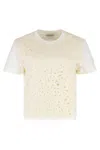 Moncler Cotton Crew-neck T-shirt In Neutral