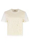 Moncler Cotton Crew-neck T-shirt In Neutral