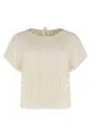 Moncler Crew-neck T-shirt In Cotton In Neutral