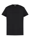 Moncler Cotton Crew-neck T-shirt In Black