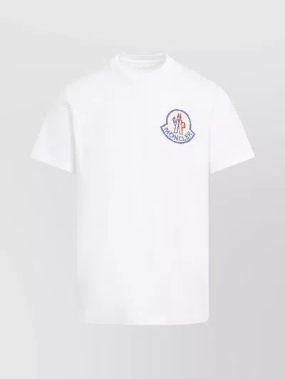 Moncler Logo Cotton Jersey T-shirt In White