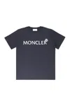 Moncler Cotton Crew-neck T-shirt In Blue