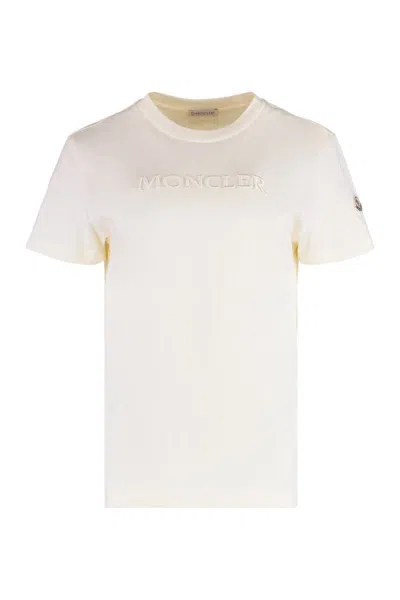 Moncler Cotton Crew-neck T-shirt In Green