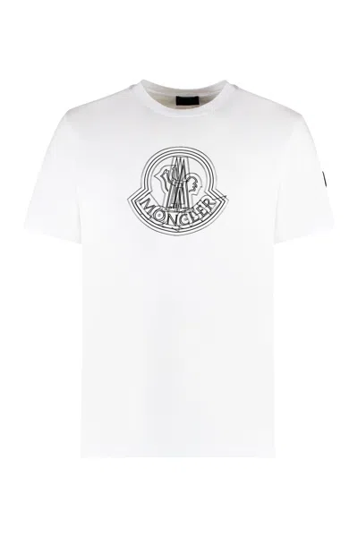 Moncler Cotton Crew-neck T-shirt In Nero