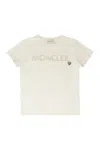 Moncler Cotton Crew-neck T-shirt In Panna