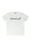 Moncler Enfant Logo Patch Crewneck T-shirt In White