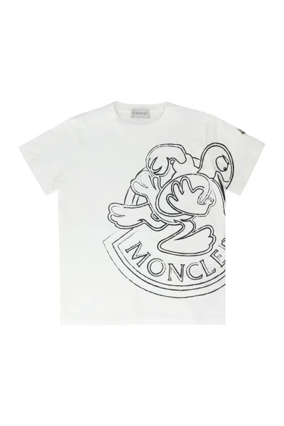 Moncler Kids' Cotton Crew-neck T-shirt In White