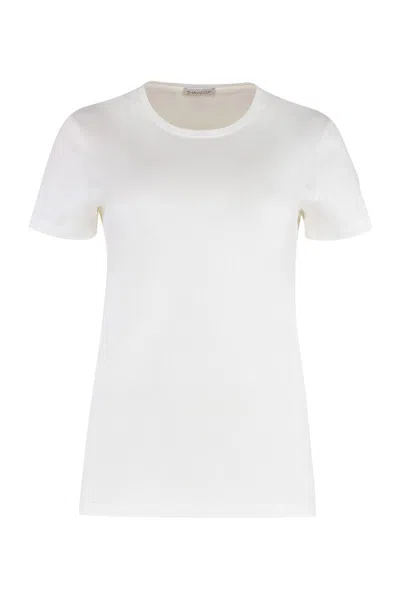 Moncler Cotton Crew-neck T-shirt In White