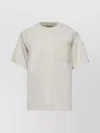 Moncler Cotton Crew Neck T-shirt With Back Pleat In White