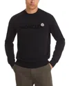Moncler Crew Neck Cotton Sweatshirt In Black
