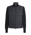 Moncler Padded Cotton Cardigan In Black