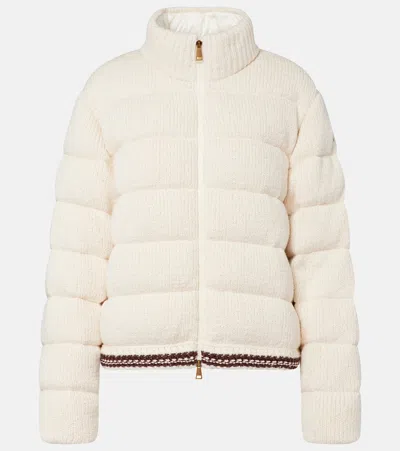 Moncler Cotton Down Jacket In Animal Print