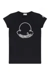 Moncler Cotton Dress In Black