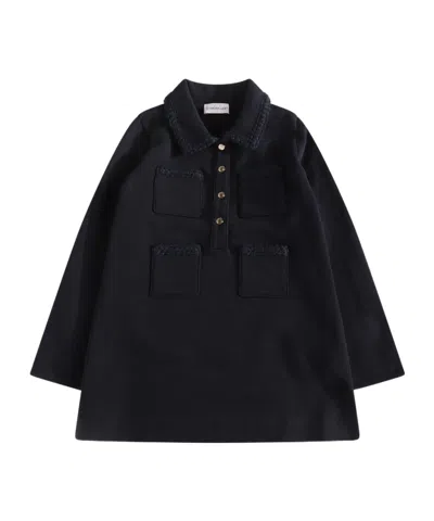 Moncler Cotton Dress In Blue