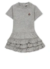 Moncler Babies' Cotton Dress In Grey