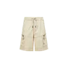 Moncler Cotton Drill Cargo Shorts Beige In Beige