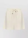 Moncler Cotton Elastic Waistband Side Pockets Drawstring Shorts
