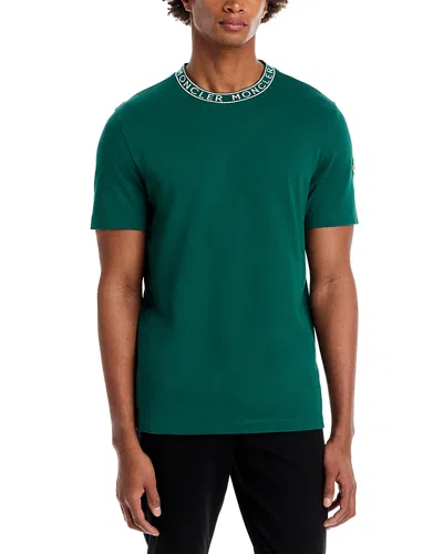 MONCLER COTTON EMBROIDERED LOGO GRAPHIC TEE