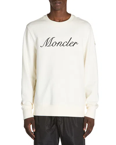 MONCLER COTTON EMBROIDERED LOGO SWEATSHIRT