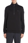 MONCLER MONCLER COTTON FLEECE HALF ZIP SWEATSHIRT