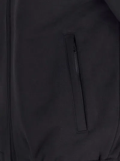 Moncler Cotton Fleece Overshirt In Black