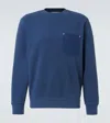 Moncler Cotton Fleece Sweatshirt In Blue