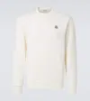 Moncler Cotton Fleece Sweatshirt In White