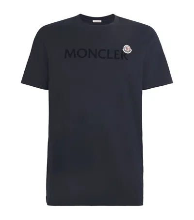 MONCLER COTTON FLOCKED LOGO T-SHIRT