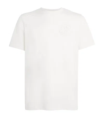 Moncler Cotton Flocked Logo T-shirt In White