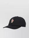 Moncler Grenoble Black Baseball Cap With Logo Embroidery In Cotton Man