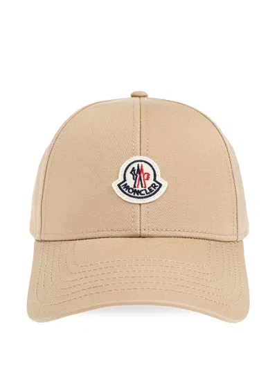 Moncler Cotton Gabardine Baseball Cap In Neutral