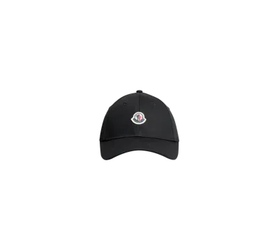 Moncler Kids' Casquette En Gabardine De Coton, Garçons, Noir, Taille: S In Black