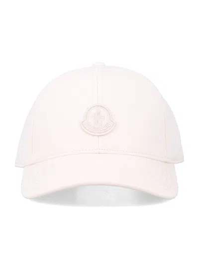 Moncler Cotton Gabardine Baseball Cap In Brown