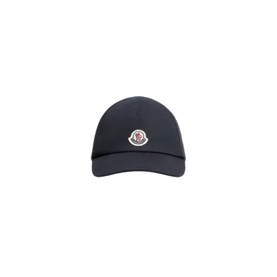Moncler Casquette En Gabardine De Coton, Enfant, Bleu, Taille: Xxs In Blue