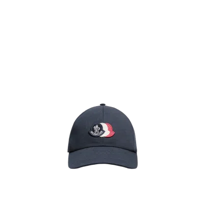 MONCLER MONCLER CASQUETTE EN GABARDINE DE COTON, HOMME, BLEU, TAILLE: UNI