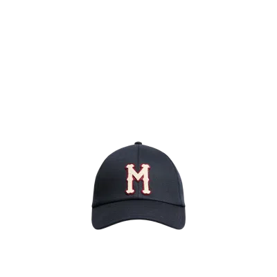 Moncler Cotton Gabardine Baseball Cap, Men, Blue, Size: One Size