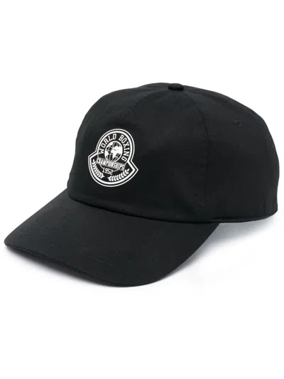 Moncler Cotton Gabardine Baseball Cap In Purple
