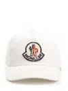 Moncler Men Baseball Cap With Logo In White