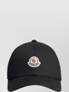 Moncler Cotton Gabardine Baseball Cap With Curved Brim In Black