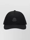Moncler Cotton Gabardine Baseball Cap With Curved Brim In Black