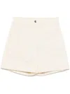 Moncler Gabardine Shorts In White