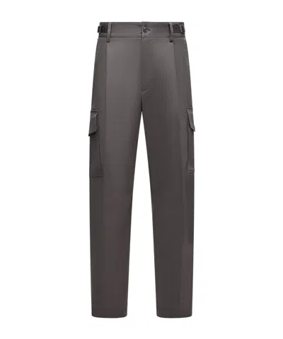 Moncler Cotton Gabardine Cargo Pants In Black