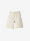 Moncler Women's Cotton Shorts In Beige