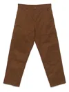 Moncler Straight-leg Panelled Cotton-blend Gabardine Trousers In Brown