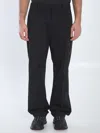 Moncler Gabardine Trousers Featuring Elastic Waistband In Black
