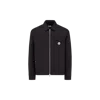 Moncler Cotton Gabardine Zip-up Shirt Jacket Black In Black
