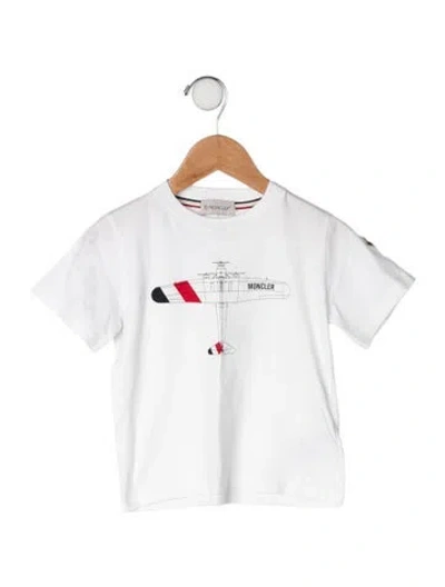 Pre-owned Moncler Babies' Cotton Graphic Print T Shirt In White